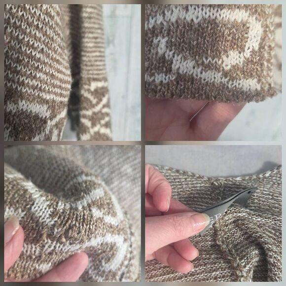 Bill Baber Handmade in Scotland Montrose Waterfall Natural Fiber Cardigan Sz. M - Picture 8 of 8